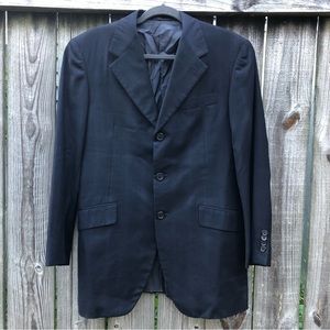 Prada 100% Wool Blazer Navy A8120 Made in Italy 50R